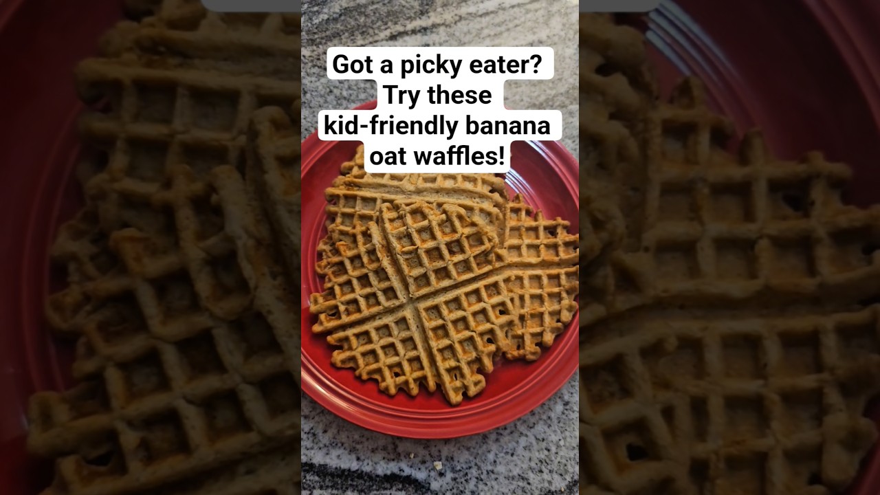 Kid-Friendly easy banana oat waffles!