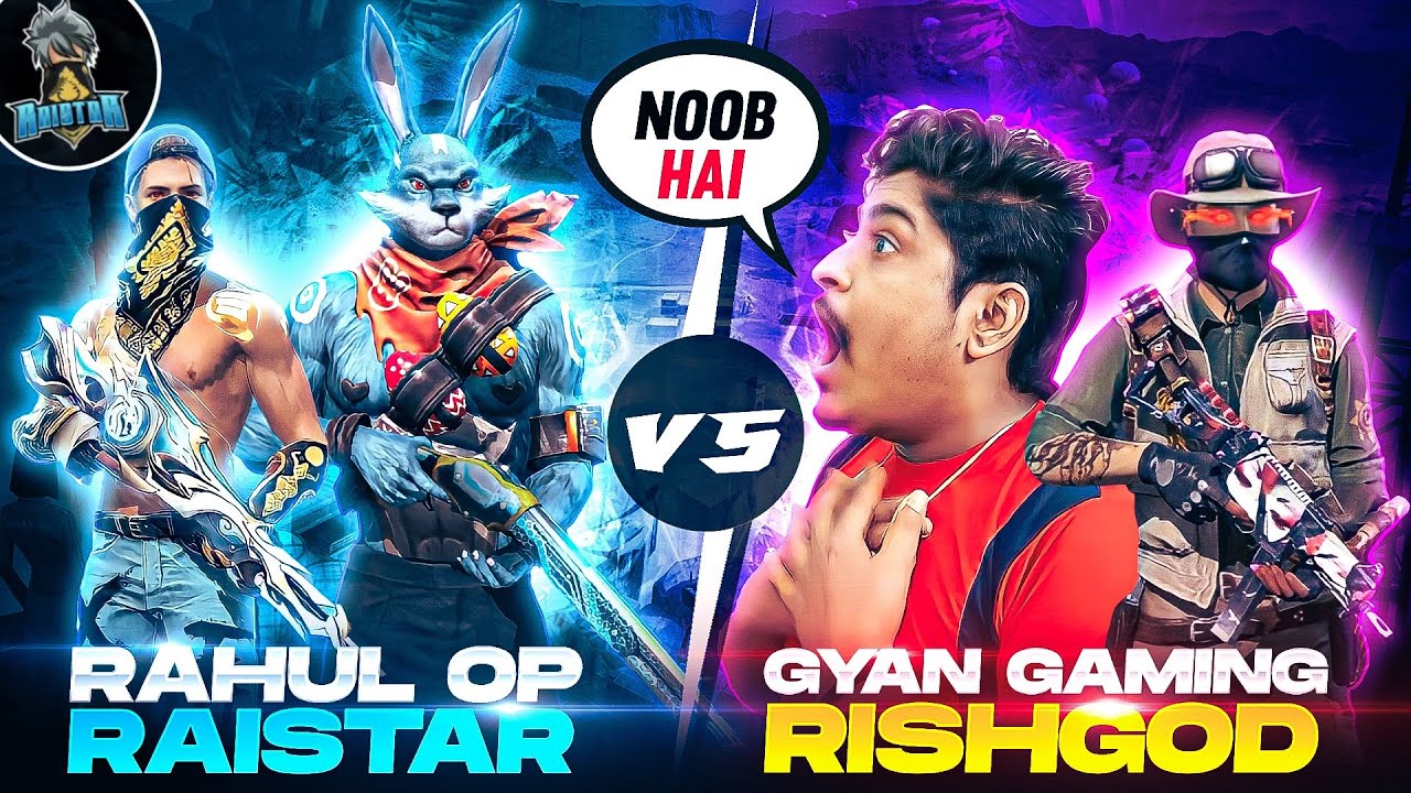 RAISTAR & RAHUL OP VS GYAN GAMING & RISHGOD 😱 FUNNIEST MATCH EVER