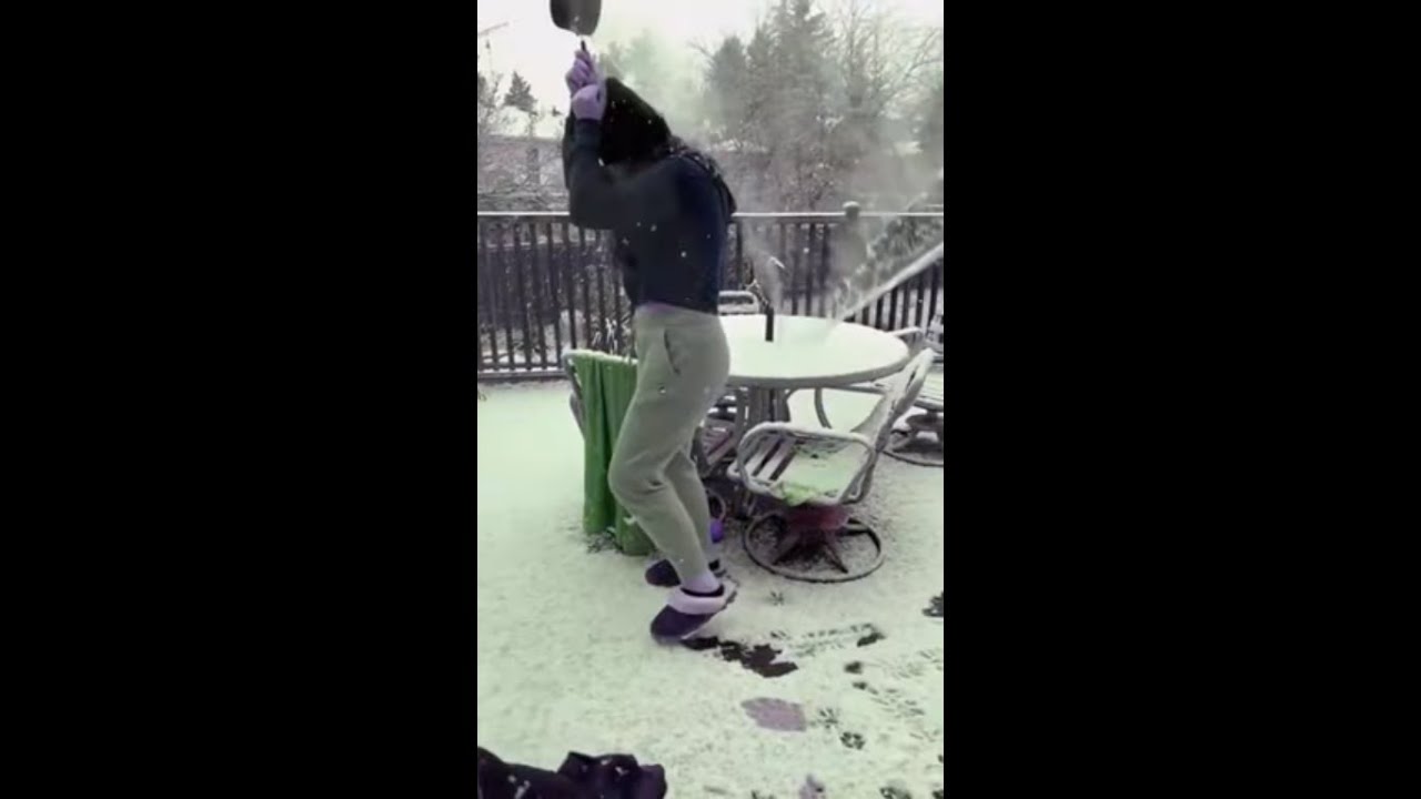 Girl Throws Boiled Water In The Air To Test A Science Experiment But She Ends Up Getting Burned