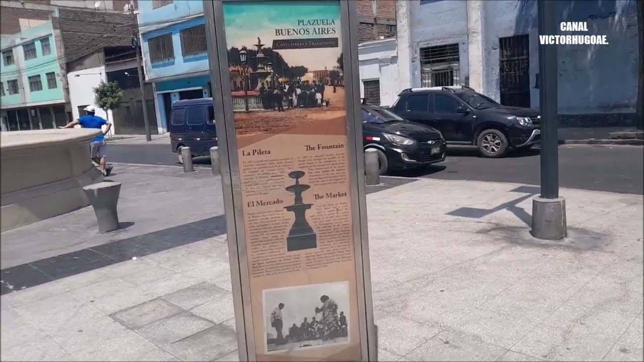 Recorriendo la PLAZA BUENOS AIRES en BARRIOS ALTOS -Marzo 2023.