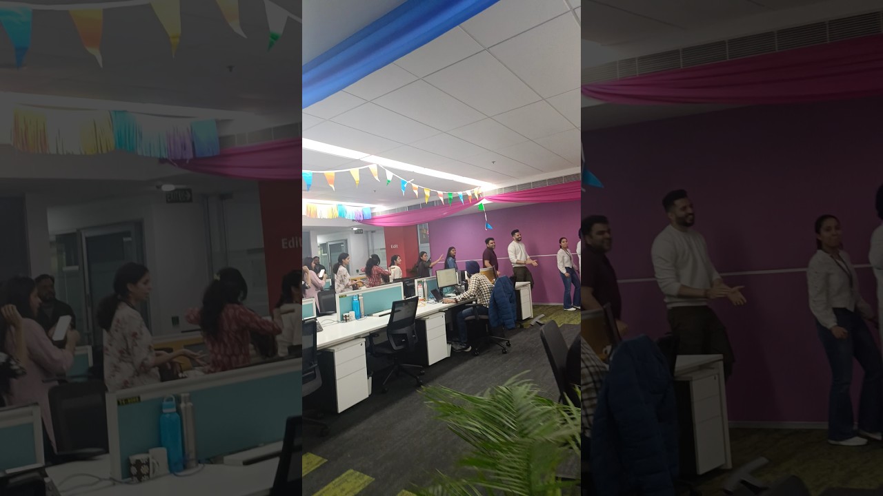 Corporate team fun activities #office #game #holi #celebration