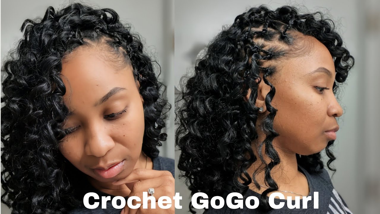 Crochet Pre looped GoGo Curl Hair Using Individual Illusion Braid Pattern #crochethair #tutorial 