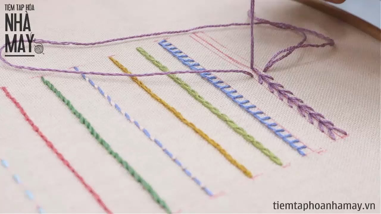 NHẬP MÔN THÊU THÙA: HƯỚNG DẪN CHI TIẾT 8 MŨI THÊU CƠ BẢN NHẤT - 8 Basic stitches for beginner