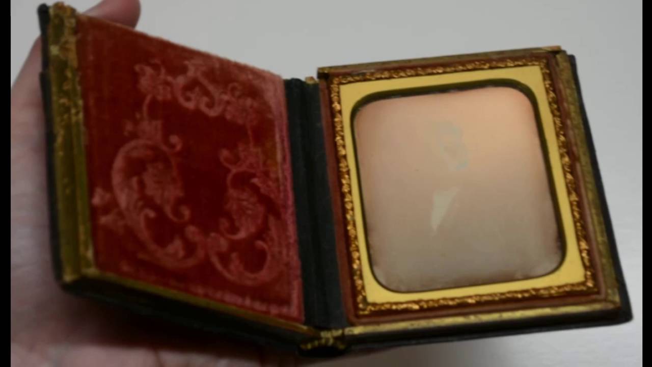looking at a daguerreotype