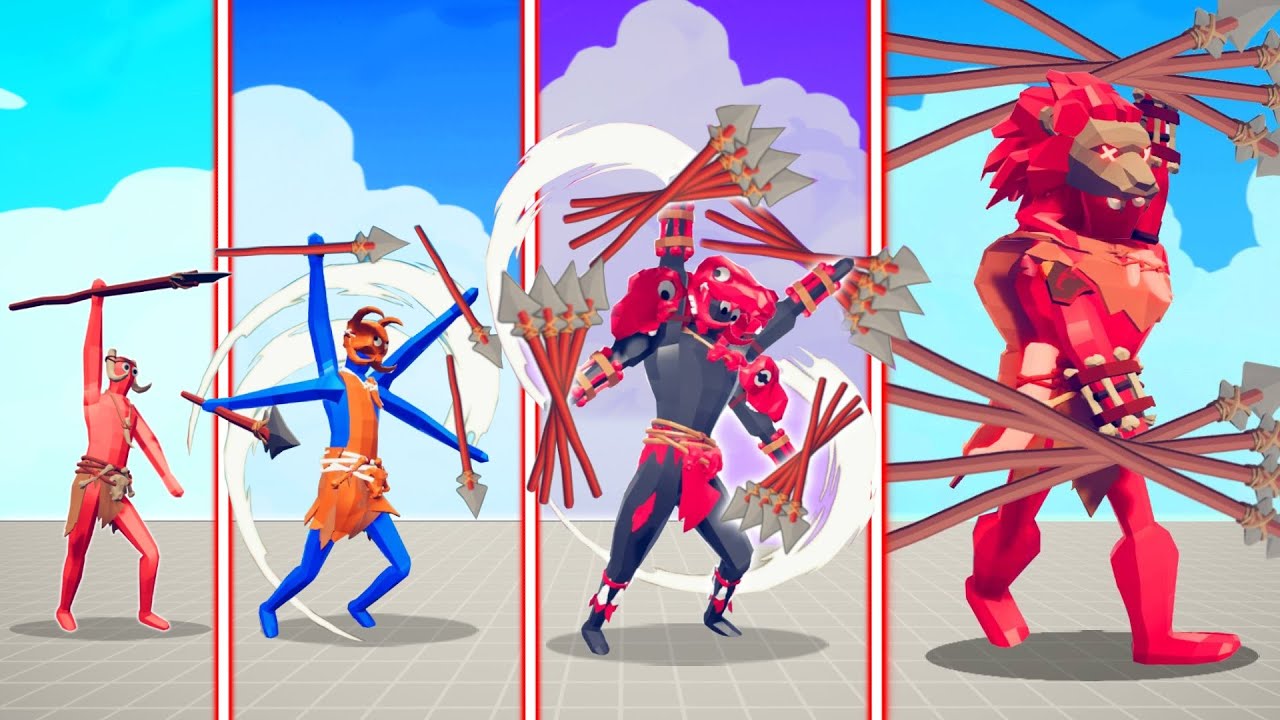 EVOLUTION OF SPEAR THROW ( ALL FORM ) | TABS - Totally Accurate Battle Simulator