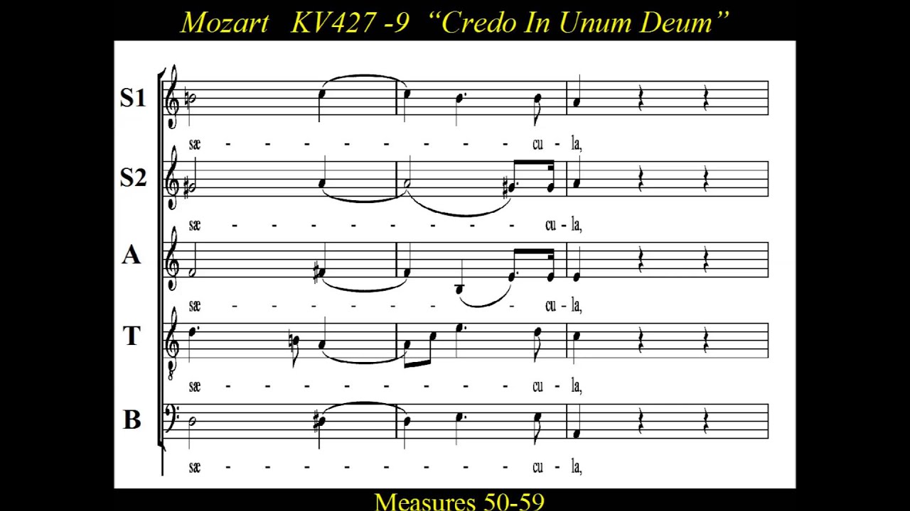 Mozart - Great Mass in C minor - KV 427 -9 Credo In Unum Deum - Score