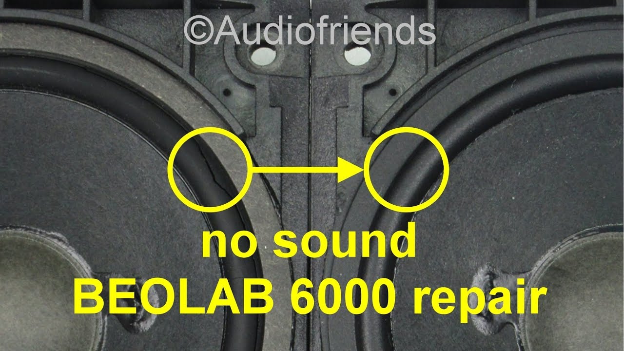Bang & Olufsen B&O Beolab 6000 speaker repair rubber surrounds - no sound
