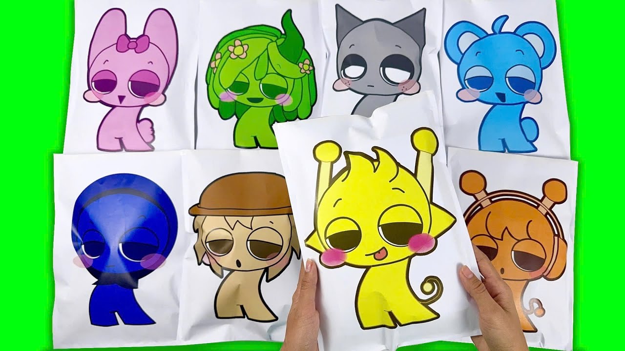 😺 Paper DIY😺 Incredibox CUTE SPRUNKI BLIND BAG Unboxing | How to make Blind bag