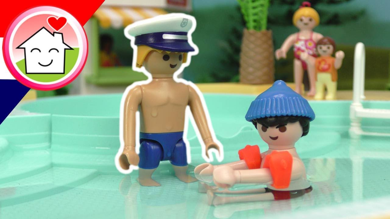 Playmobil filmpje Nederlands politie Manni Muts in Aqua Park - Familie Huizer