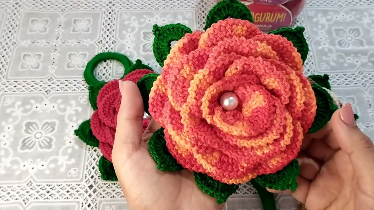Vlog de produção/porta toalha mini rosa 🌹