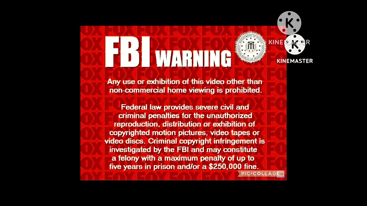 Fox 1998 Warning (Fullscreen; DVD Version) w/1995 TCFHE Logo (homemade) (10.2K subscribers)