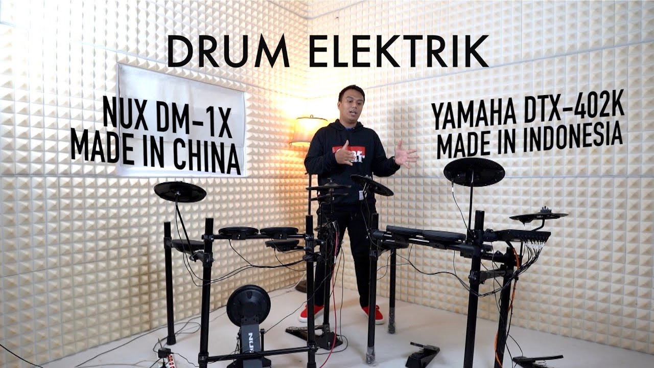 DRUM ELEKTRIK MURAH! NUX DM-1X VS YAMAHA DTX 402K