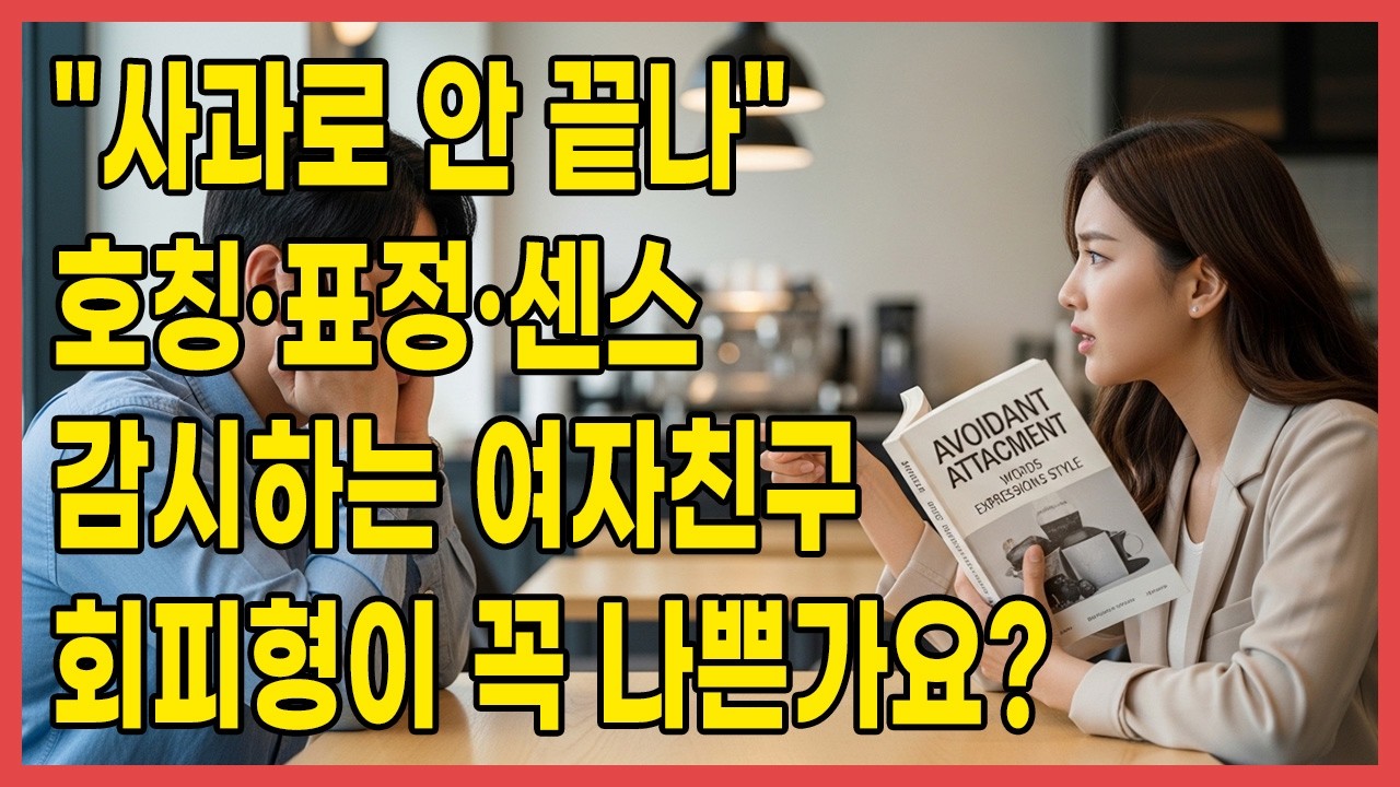 여자친구랑 매일 싸우는데... 저 회피형인가요?