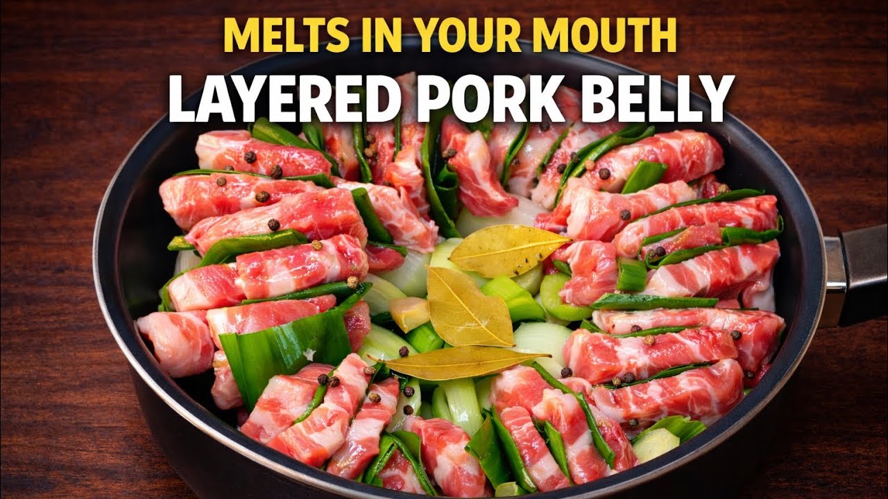 Melts in Your Mouth: Layered Scallion Pork Belly (Suyuk)