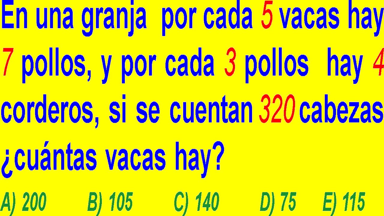 PLANTEO DE RAZONES y PROPORCIONES - EJERCICIO RESUELTO - ADMSIÓN A LA UNIVERSIDAD