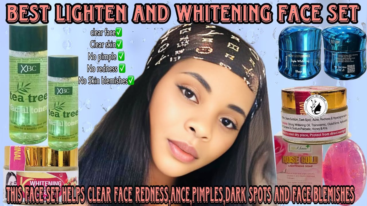 Best Lightening and whitening face Set for a flawless and clean face /clear acne,face redness faster