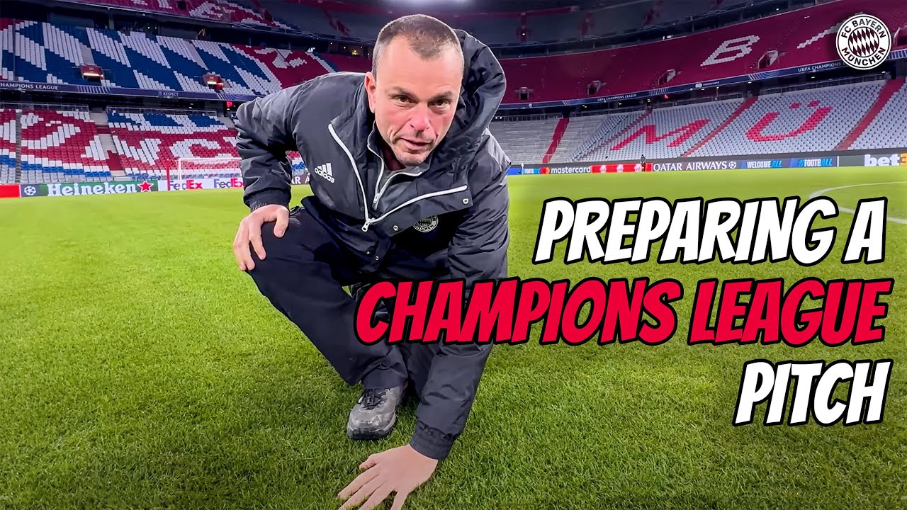 How to prepare the pitch for a Champions League matchup! | Our Greenkeepers at work – BTS