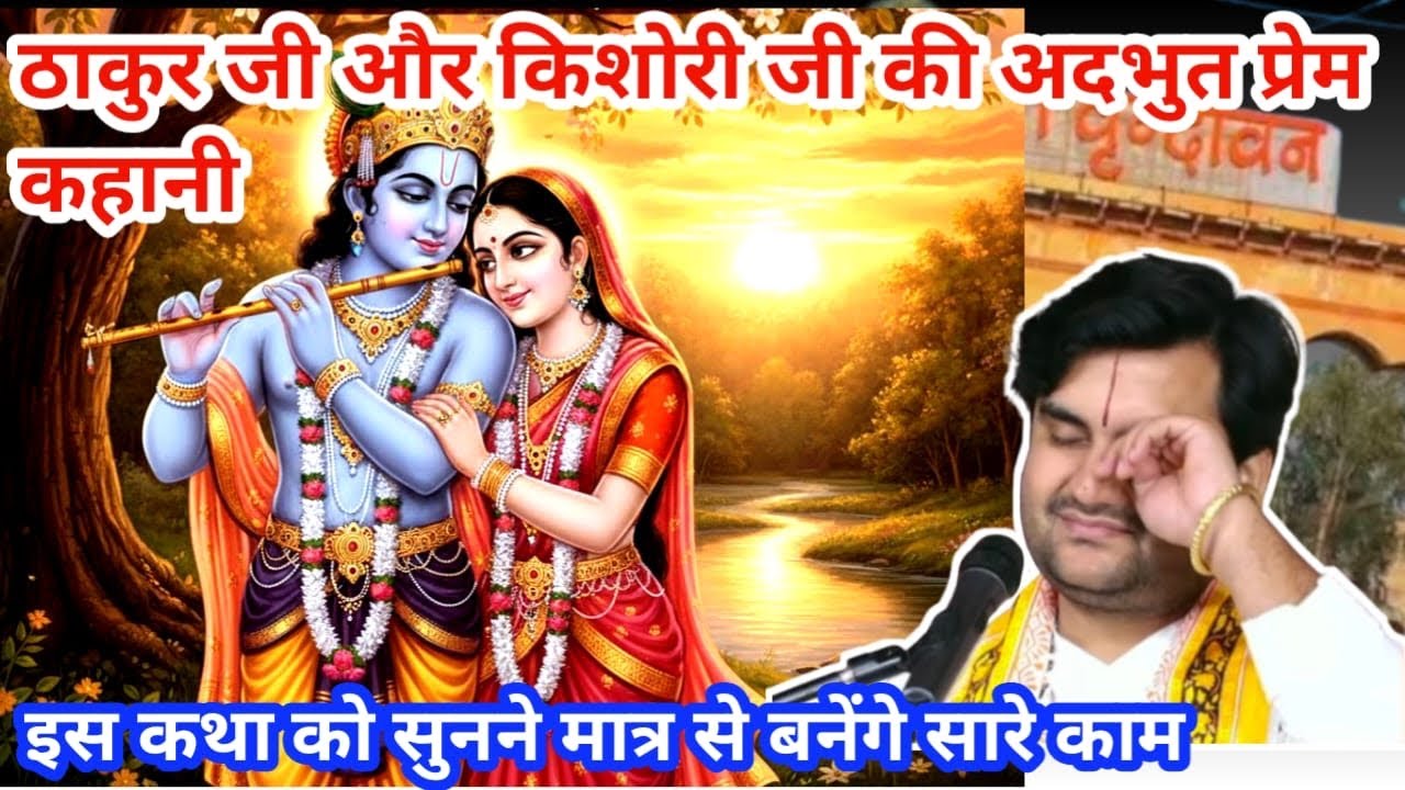 ठाकुर जी औरकिशोरी जी की अद्भुत प्रेम कहानी #indreshji #indreshjikatha #krishanakatha #bhagwatkatha 