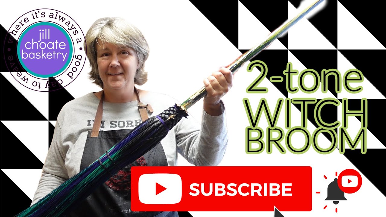 BROOM MAKING - CLEAN SWEEP SUNDAY:  2-tone WITCH BROOM