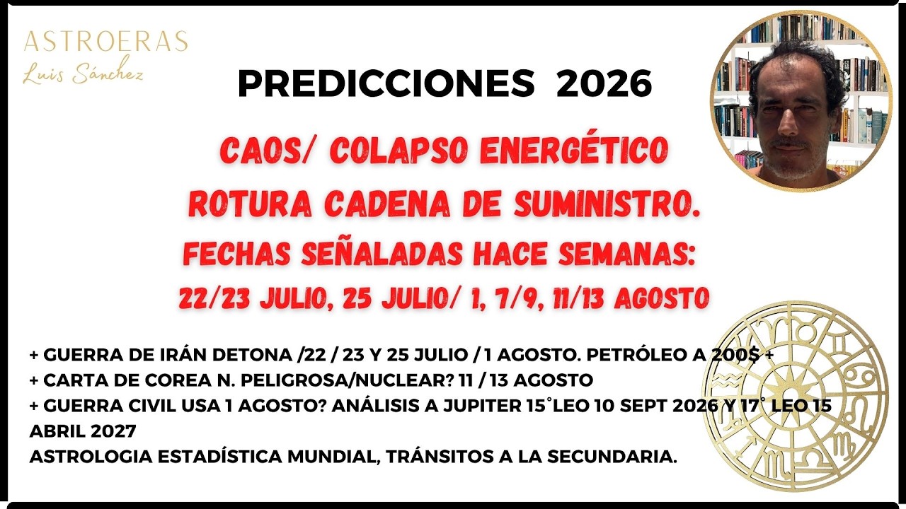 ASTROERAS | VIDEO COMPLETO. CAOS/ Colapso energ&eacute;tico/Rotura cadena suministro.