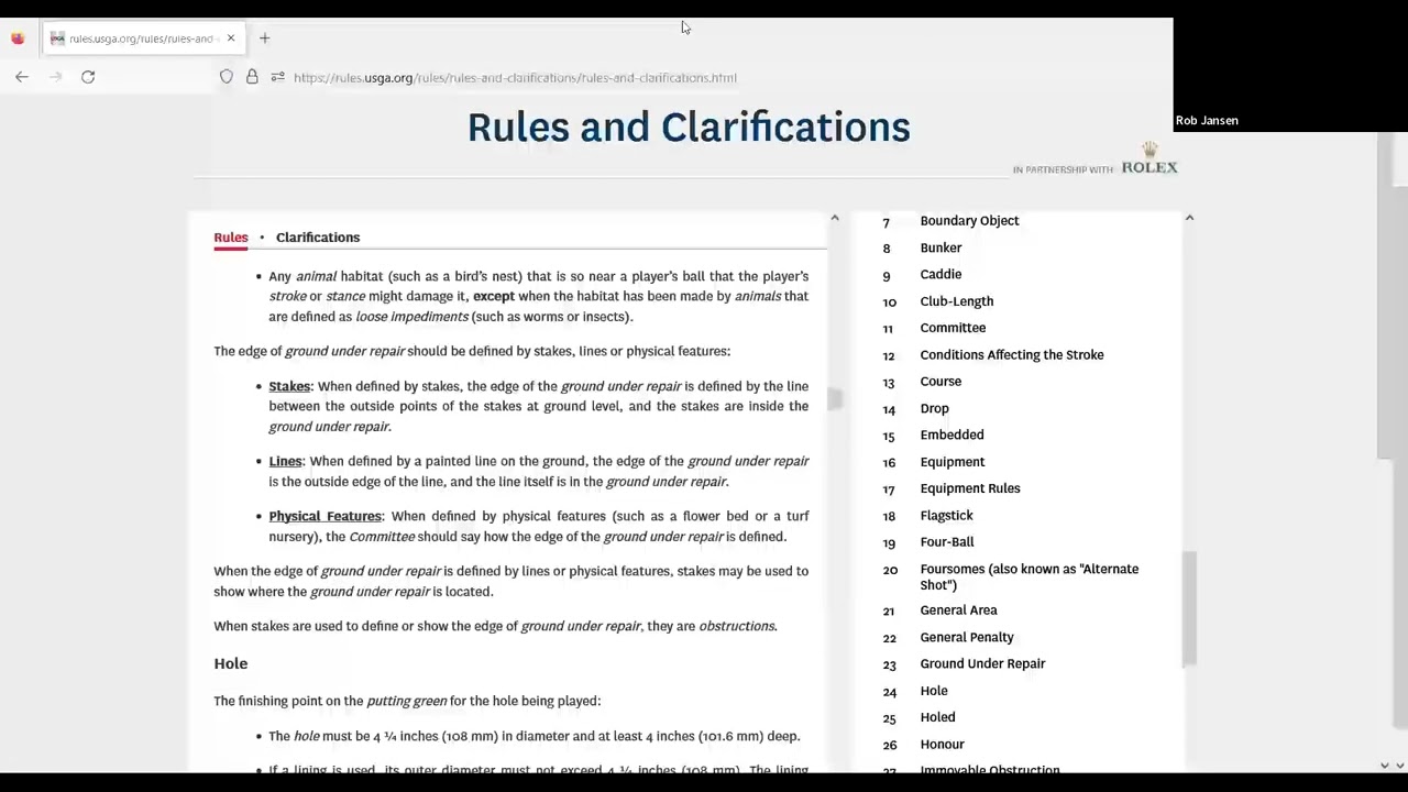 2023 WSGA Rules of Golf Review Session #4