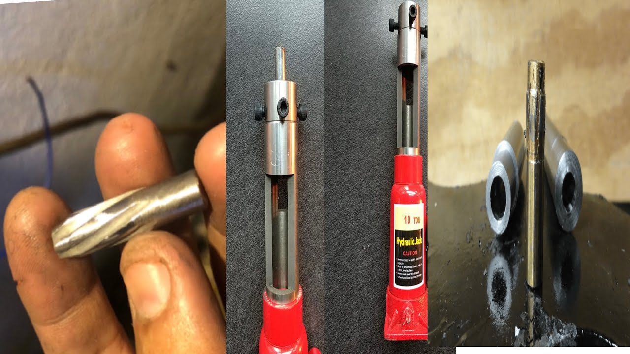 Made rifling  button 7,62mm  from broken drill bits with a grinder and hand drill