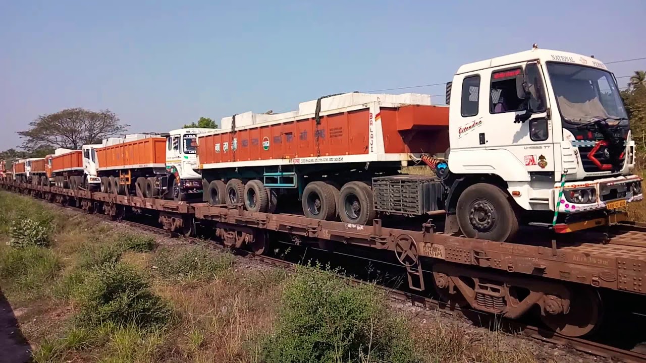 RO-RO ( Roll on - Roll off ) train by Konkan Railway