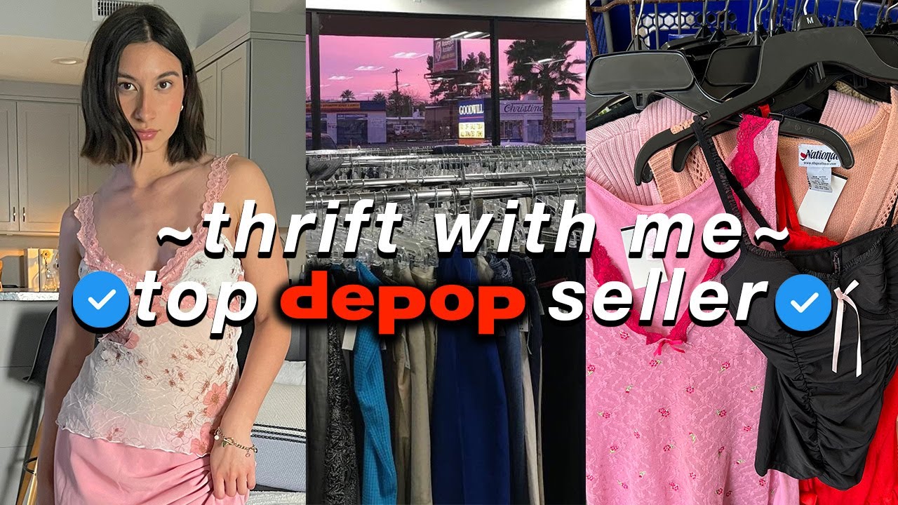 THRIFT WITH ME | WEEK IN MY LIFE AS A FULL TIME TOP DEPOP SELLER 🍒🎀🌸