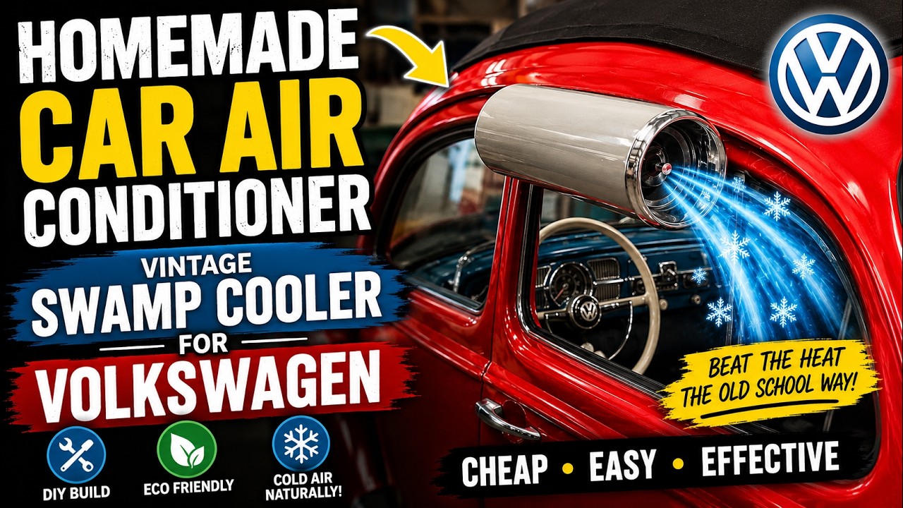 Homemade car air conditioner Vintage Swamp cooler for volkwagen