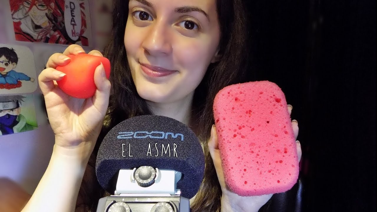 ★ASMR italiano★ Chiacchiere ♥ suono della Spugna e pallina Anti Stress! (sussurri/ *zoom h6*)
