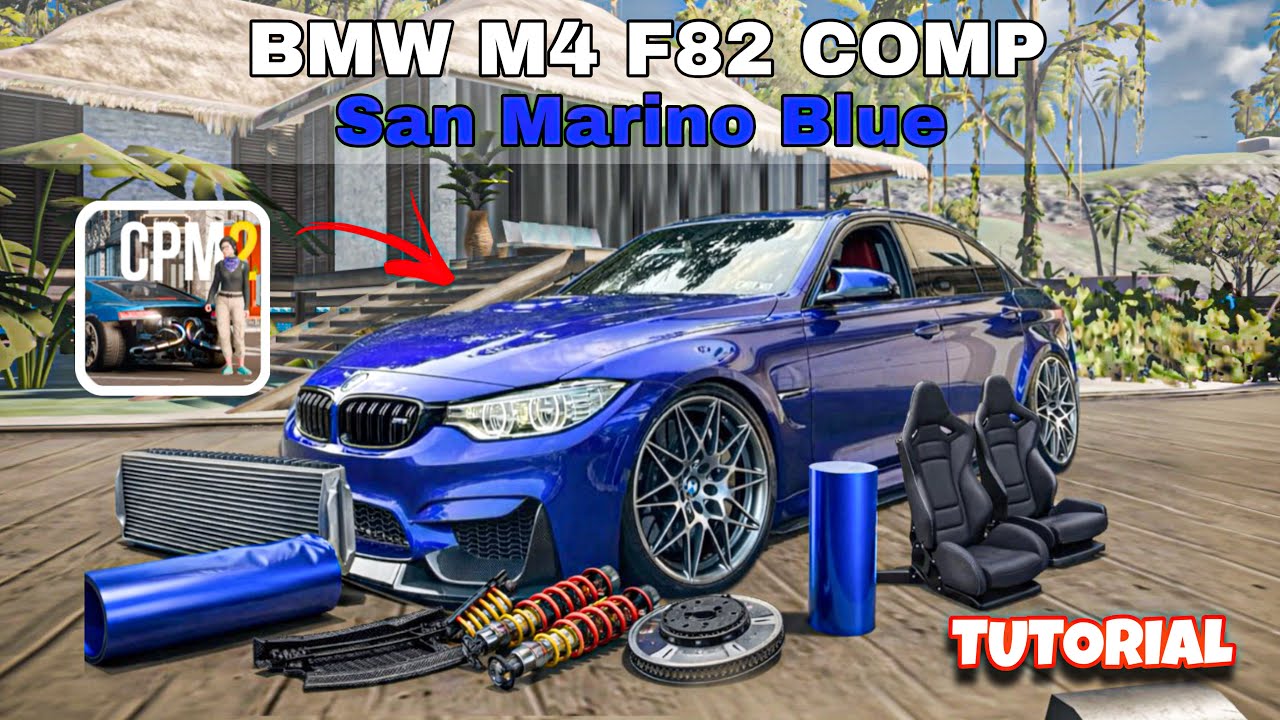 BMW M4 F82 Competition San Marino Blue 😍🤯 – Full Build Tutorial | Car Parking Multiplayer 2