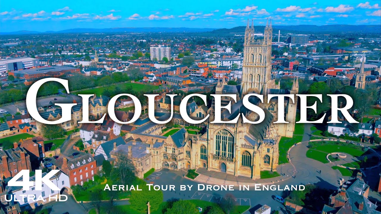 GLOUCESTER 🇬🇧 Drone Aerial 4K | Birmingham 🏴󠁧󠁢󠁥󠁮󠁧󠁿 United Kingdom UK