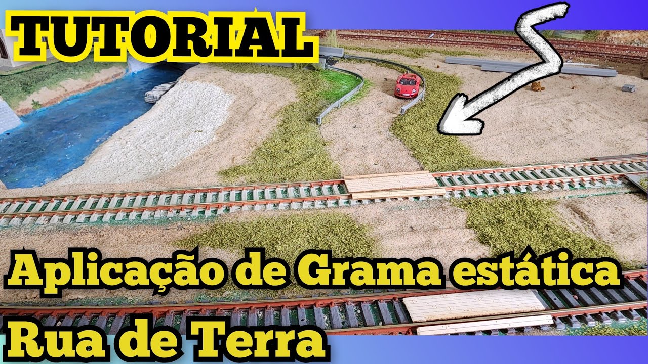 |TURORIAL| Rua de Terra na maquete e aplicação de Grama estática.