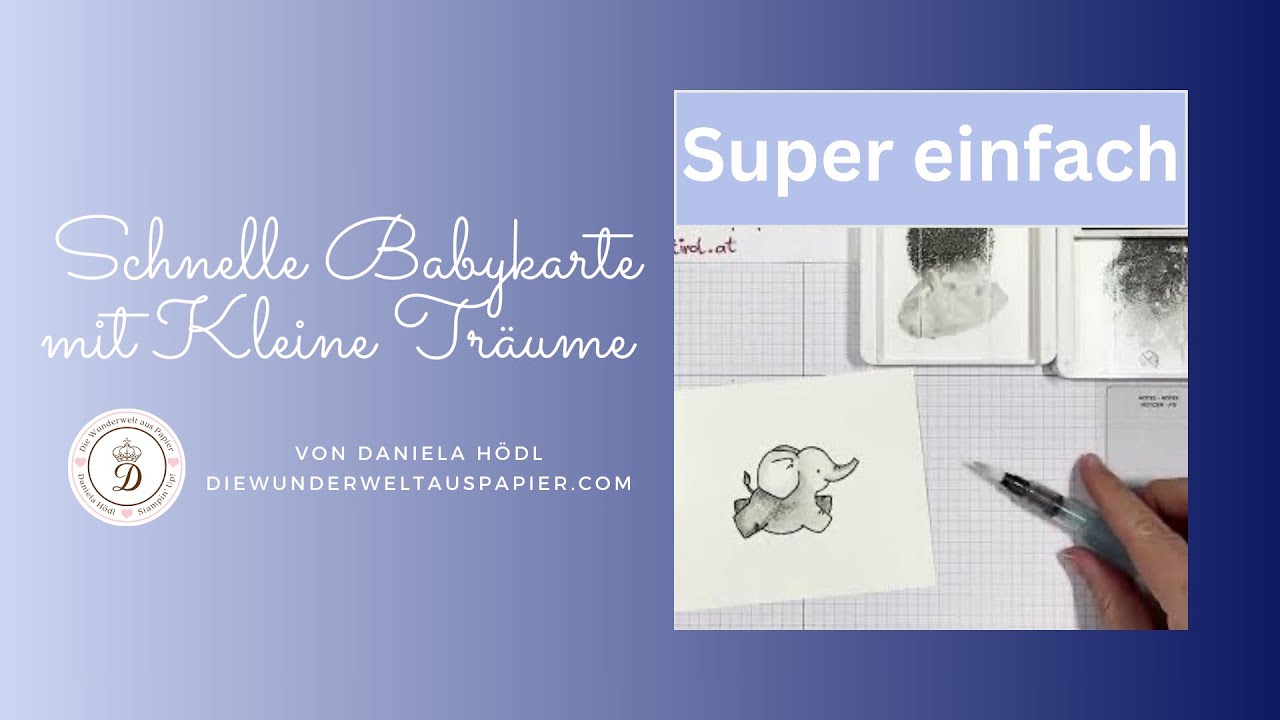 Schnelle Babykarte selber machen #kartenbasteln #coloring #stampinup #anleitung #einfach #schnell