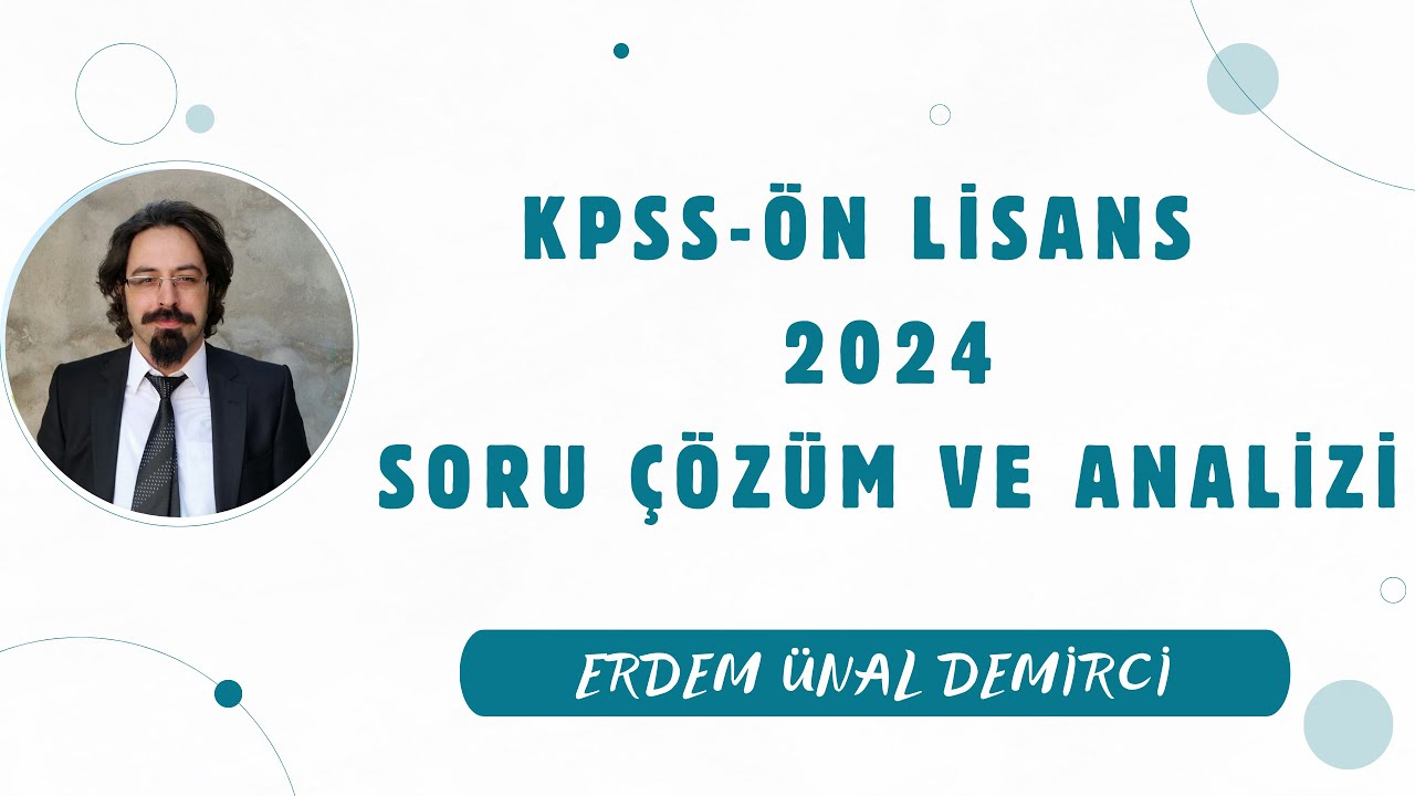 152) KPSS ÖN LİSANS (1 Eylül 2024) Soru Çözüm ve Analizi