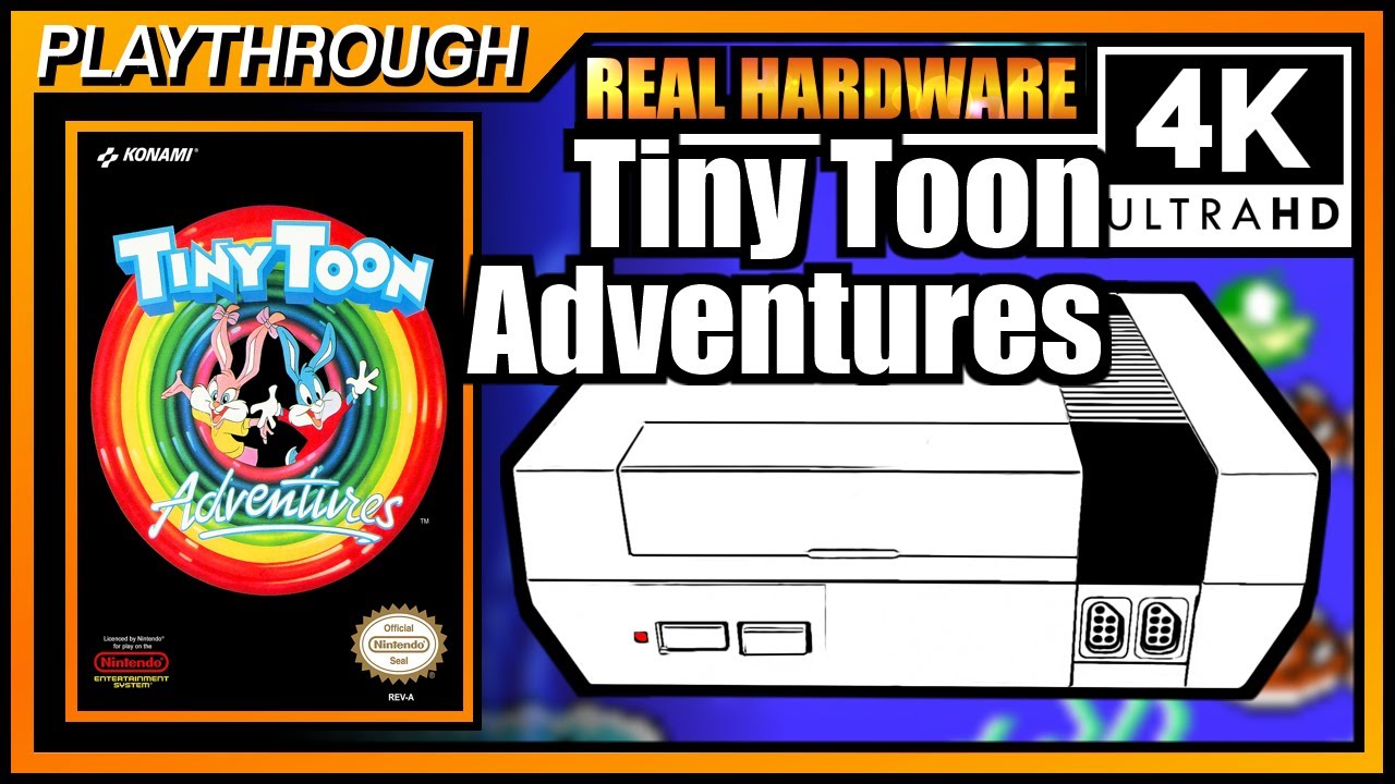 Tiny Toon Adventures (1991) | Wranker 4K NES Real Hardware Playthrough | NESRGB