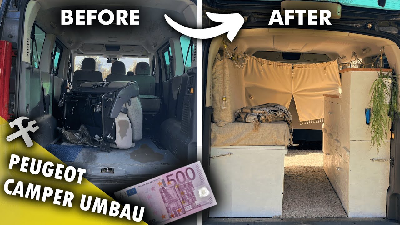 Aus Bus wird Camper – 500€ Umbau mit herausnehmbaren Möbeln!