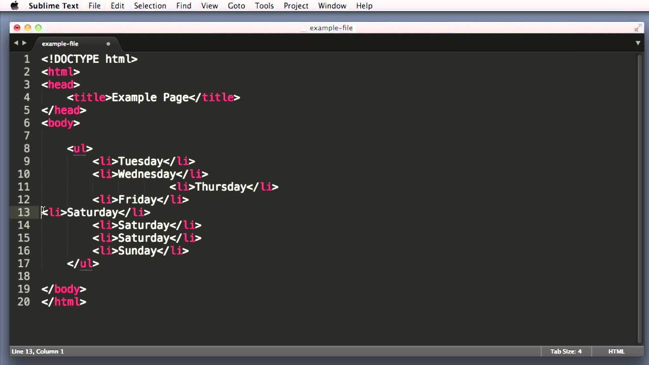 Инструменты для создания строк и отступов Sublime Text (Урок №2)