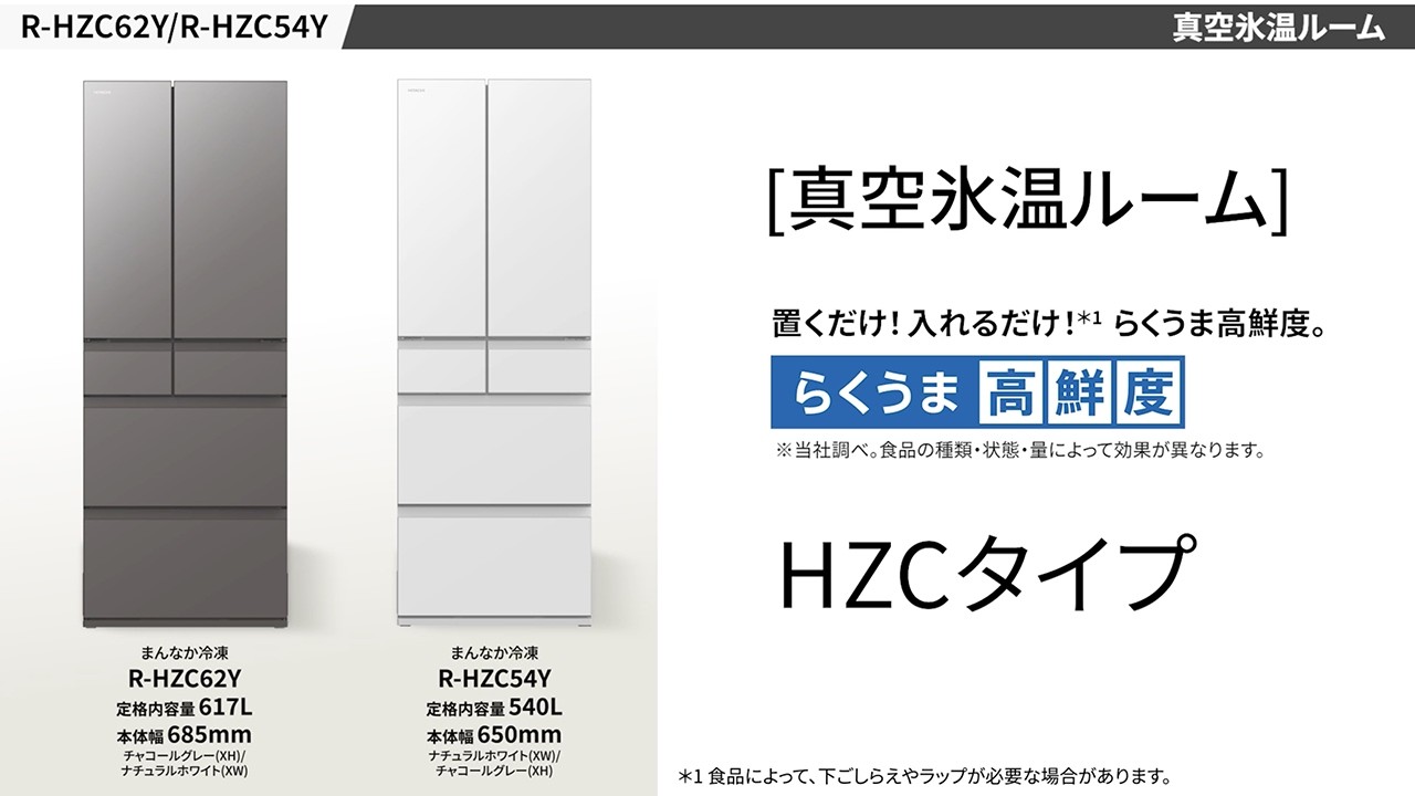 日立冷蔵庫R-HZCシリーズ　真空氷温ルーム　ご紹介