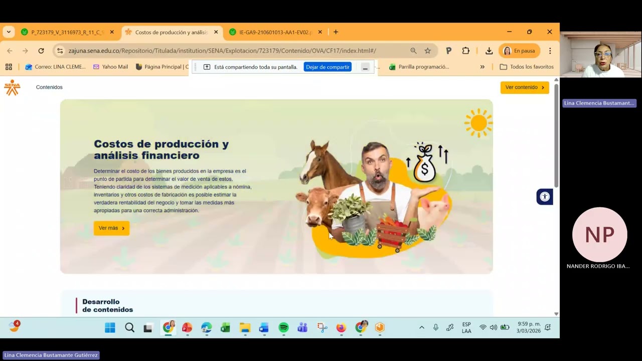 Segunda sesión en línea competencia CONTABILIZACIÓN DE LOS RECURSOS DE LA ORGANIZACIÓN Ficha 3116973