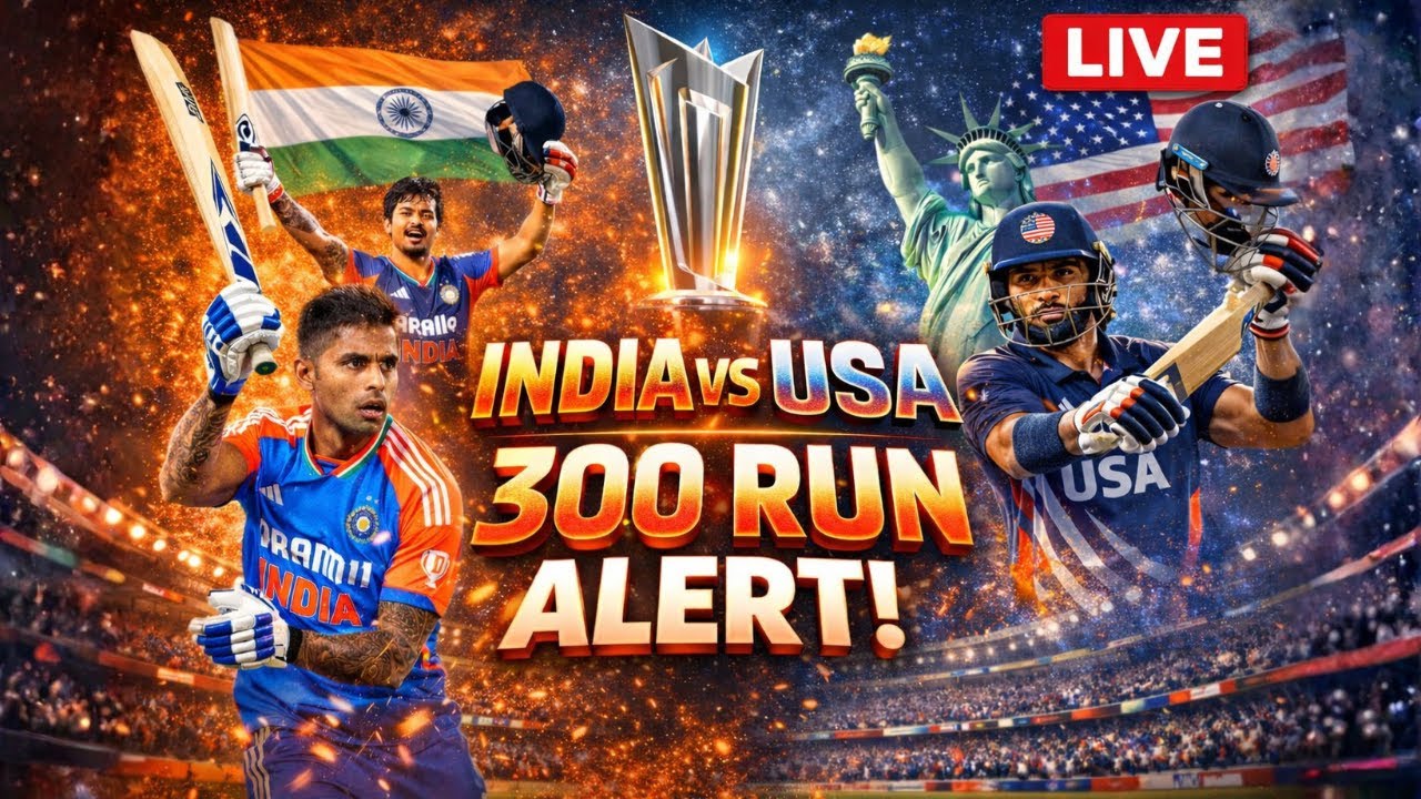 IND vs USA LIVE | T20 World Cup 🔥 300 Run Alert | India vs America Match Today