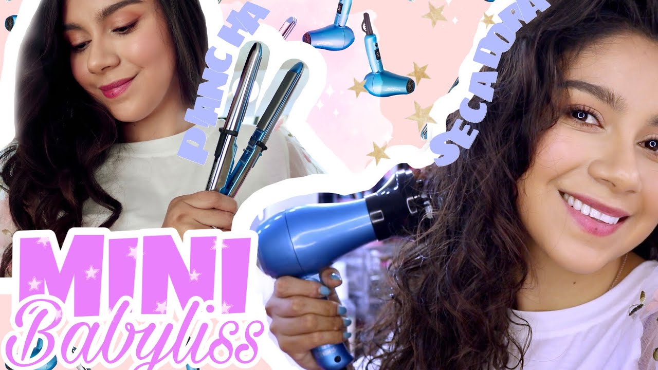 Secadora y plancha MINI Babyliss | ondas con la plancha | Secadora con difusor | Charly makeupp