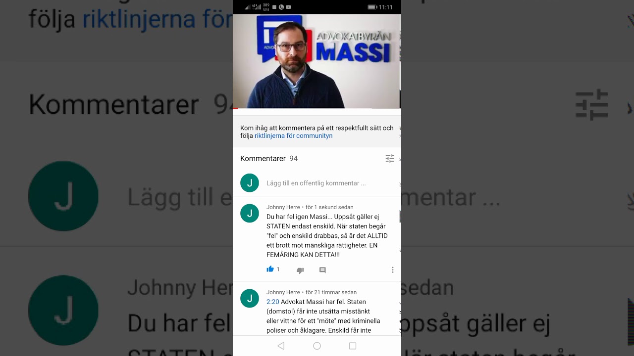 Advokat David Massi kan inte ett skit om m&auml;nskliga r&auml;ttigheter och regimens skyldigheter