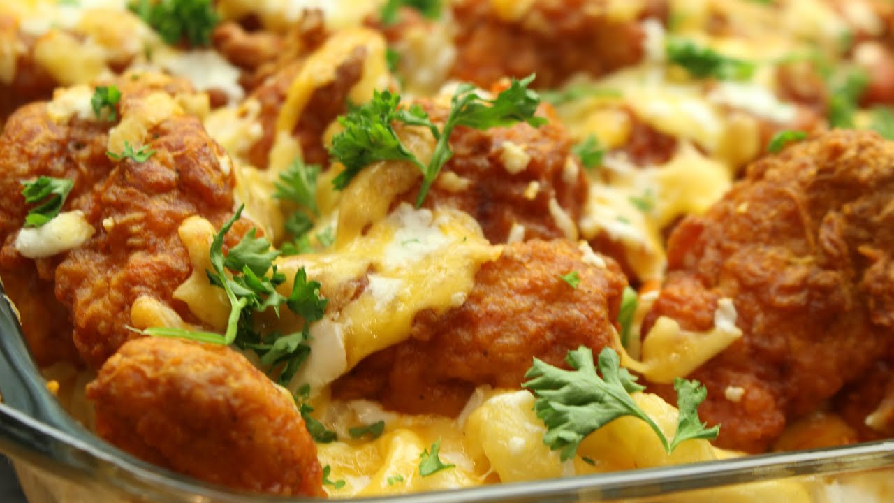 ЛУЧШИЙ рецепт макарон с курицей Баффало и сыром! | Макароны с курицей Баффало и сыром