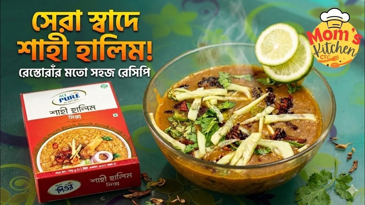 দোকানের প্যাকেট দিয়ে এত মজার হালিম! 😍 |Shahi Haleem Recipe with Mutton |Mom’s Kitchen