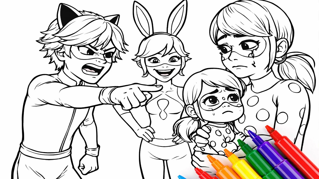 Miraculous Ladybug New Coloring Pages - Ladybug / How to Color Marinette Ladybug | Happy Draw