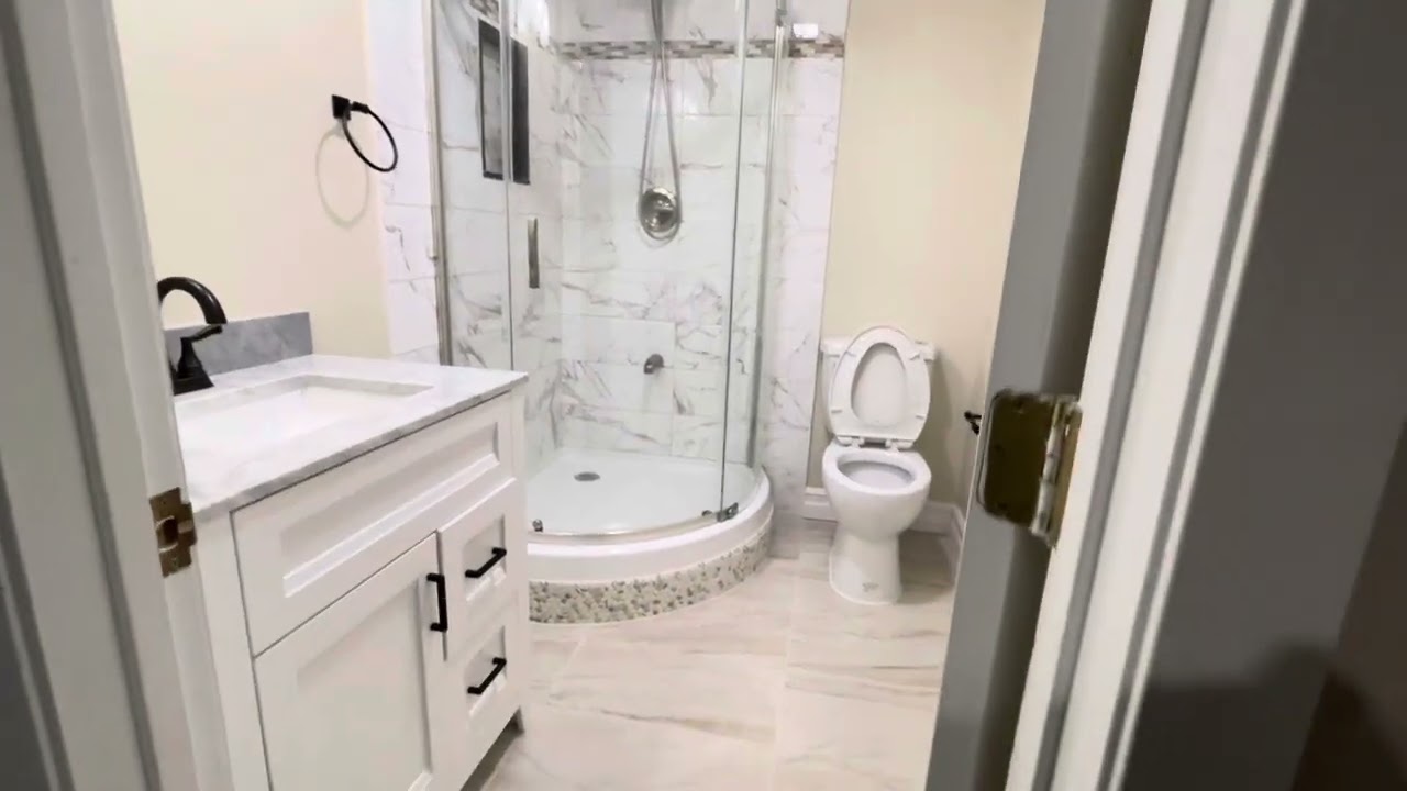 SaniFlo Plus Macerator UpFlush Toilet, Full Bathroom Installation.