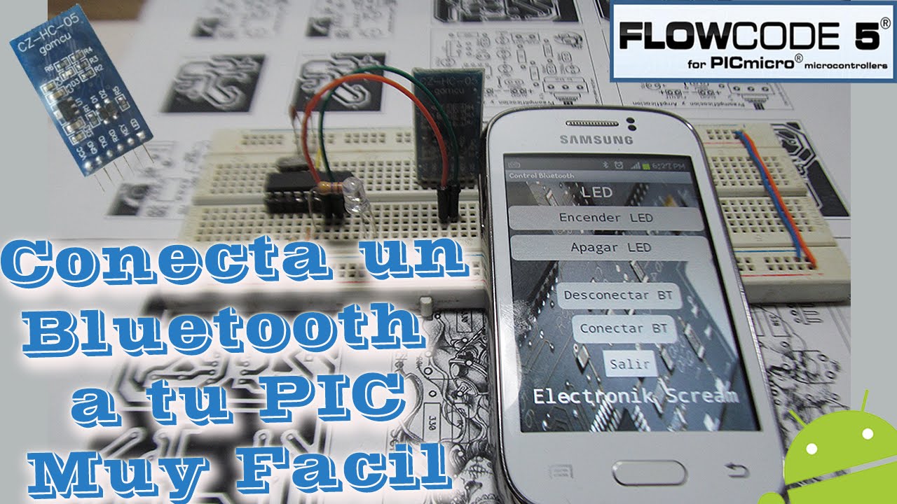 Bluetooth y PIC Fácil | Flowcode (sin saber programar) #10
