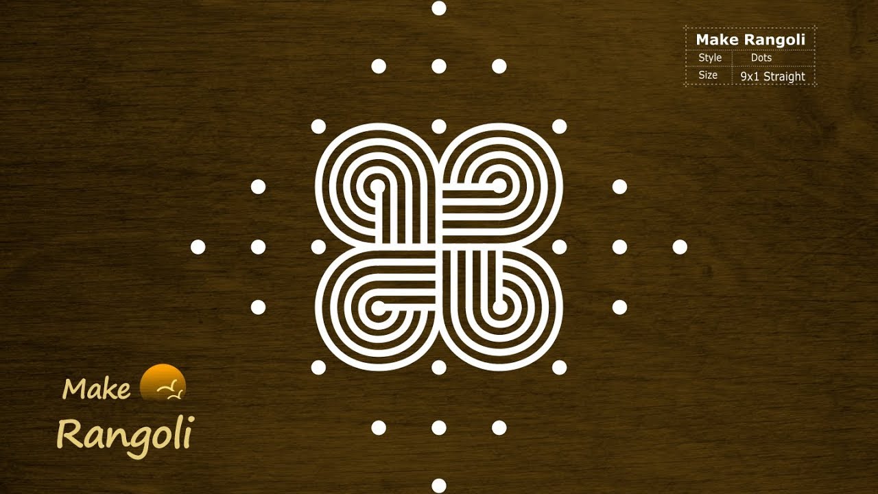 Easy Friday Padi Kolam with 9x1 dots | Margazhi Kolam | Make Rangoli