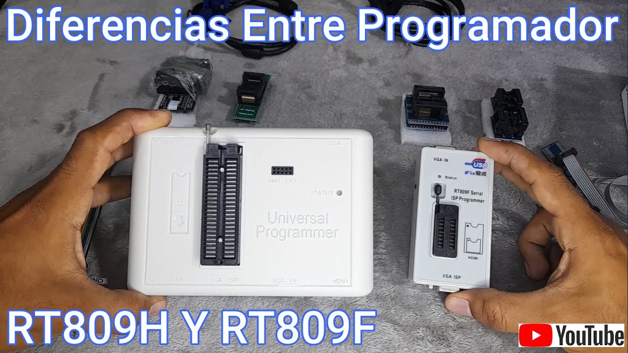 👉Diferencias Entre Programador RT809H Y RT809F👈 Tutorial paso a paso de conexión, sócalos, etc.